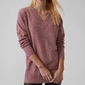 Athleta Vital V-Neck Wool Cashmere Sweater